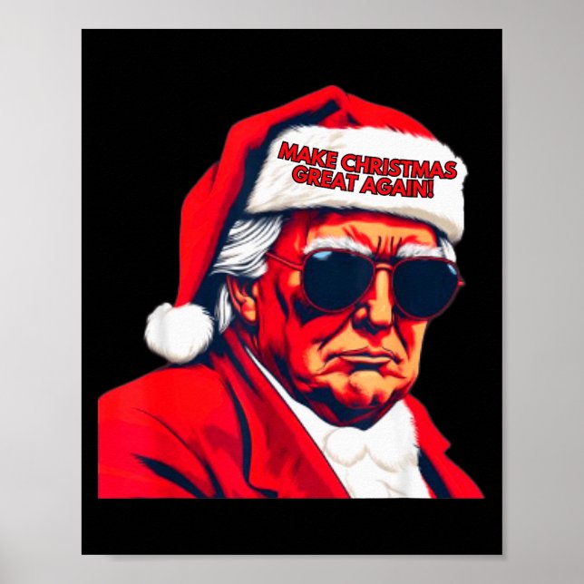 Gör julen stor igen rolig jultomte Trump 2024  Poster (Framsidan)
