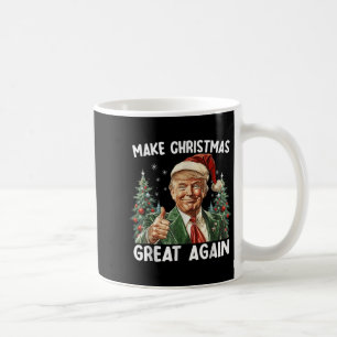 Gör julen stor igen rolig jultomte Trump 2025 Kaffemugg