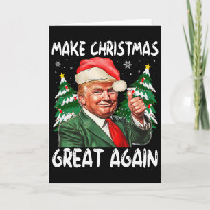 Gör julen stor igen rolig jultomte Trump 2025 Kort