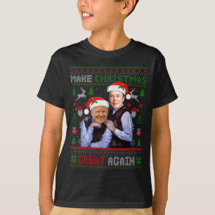 Gör julen stor igen rolig jultomte Trump Vance T Shirt
