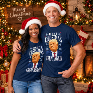 Gör julen stor igen – Roligt Trump jul T Shirt
