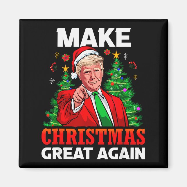 Gör julen stor igen Santa President Trump _ Magnet (Framsidan)
