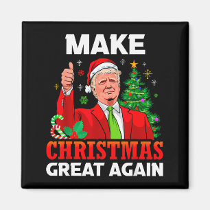 Gör julen stor igen Santa President Trump  Magnet
