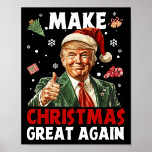 Gör julen stor igen Santa rolig Trump jul Poster