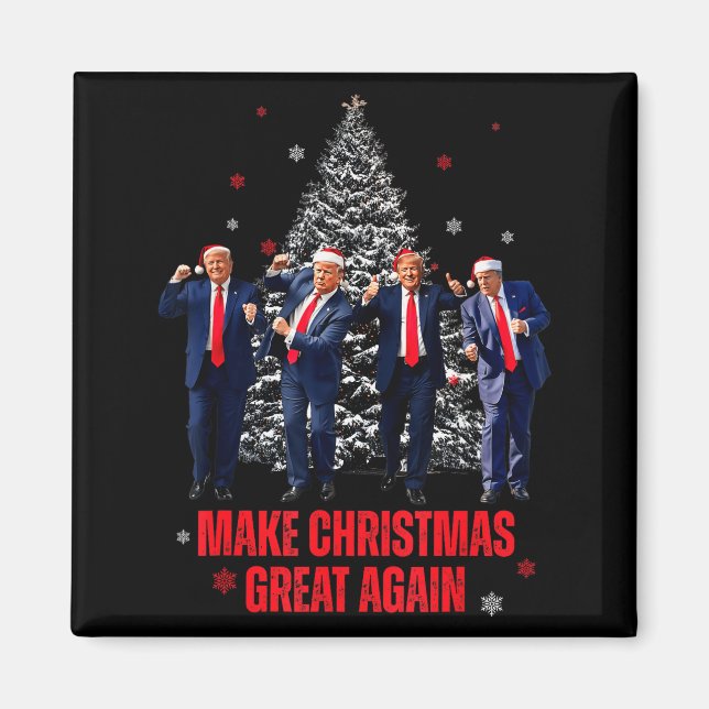 Gör julen stor igen Santa Trump-dans Chris Magnet (Framsidan)