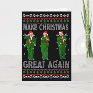 Gör julen stor igen Santa Trump Dans Ful Kort