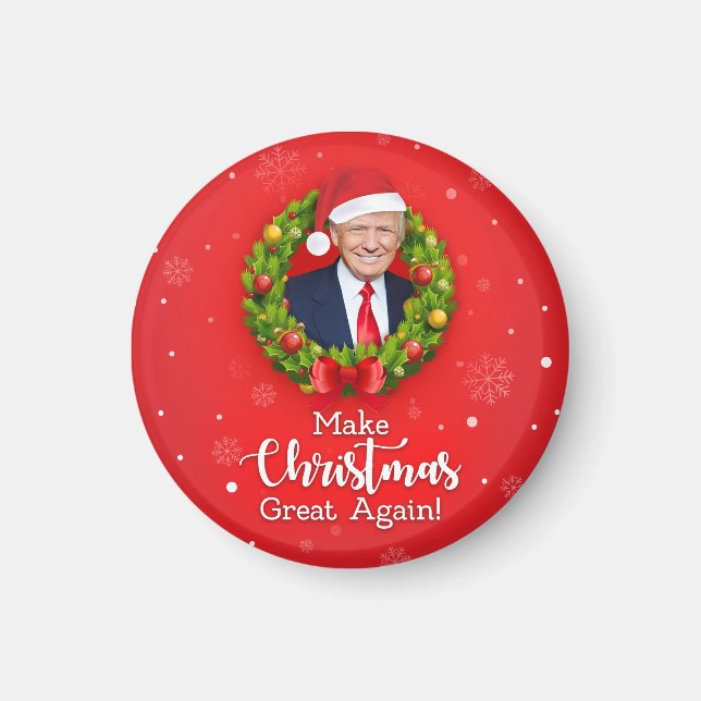 Gör julen stor igen Trump MAGA rolig present Magnet (Framsidan)