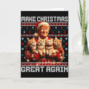 Gör julen stor igen Xmas rolig Trump Pyjamas Kort