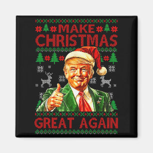 Gör julen stor igen Xmas rolig Trump Pyjamas Magnet