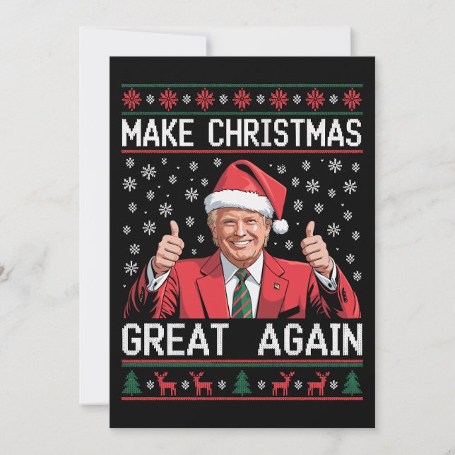 Gör julen stor igen Xmas Trump fula pyjamas (Framsida)