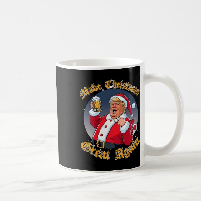 Gör julen Underbar igen 2024 Trump underlig Trump Kaffemugg (Höger)