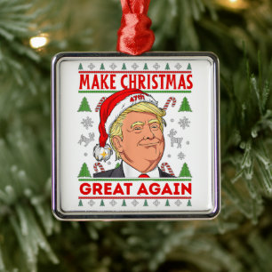 Gör julen Underbar igen, Donald Trump Julgransprydnad Metall