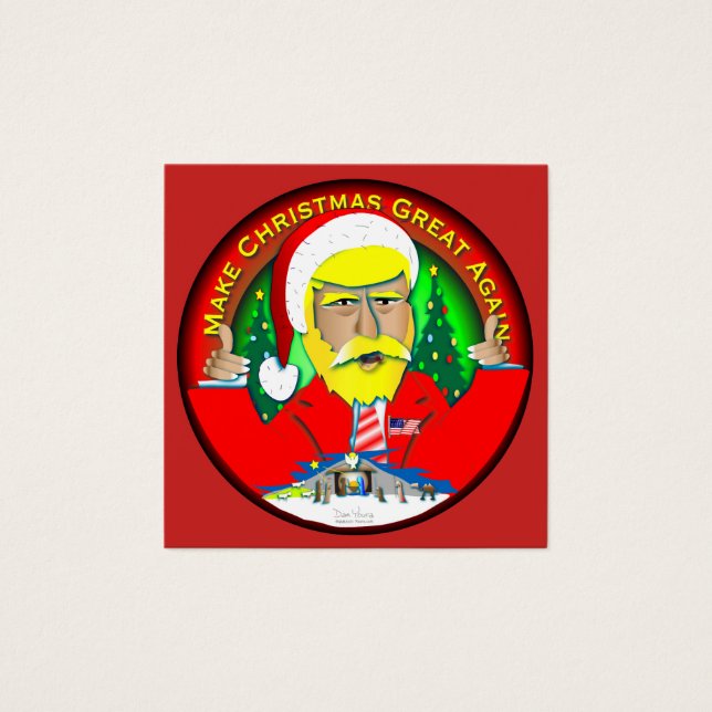 Gör julen Underbar igen Fyrkantigt Visitkort (Framsida)