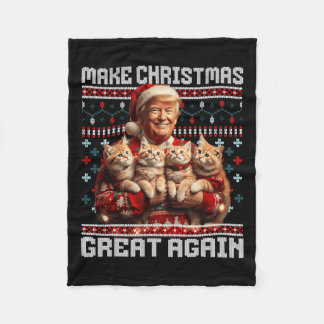 Gör julen Underbar igen Julafton Funny Trump Pajam Fleecefilt