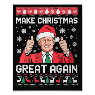 Gör julen Underbar igen Julafton Funny Trump Pajam Fototryck