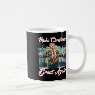 Gör julen Underbar igen Julafton Funny Trump Pajam Kaffemugg