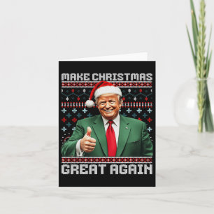 Gör julen Underbar igen Julafton Funny Trump Pajam Kort