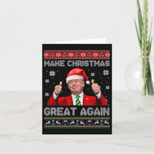 Gör julen Underbar igen Julafton Funny Trump Pajam Kort
