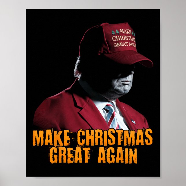 Gör julen Underbar igen Julafton Funny Trump Pajam Poster (Framsidan)
