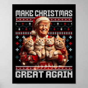 Gör julen Underbar igen Julafton Funny Trump Pajam Poster