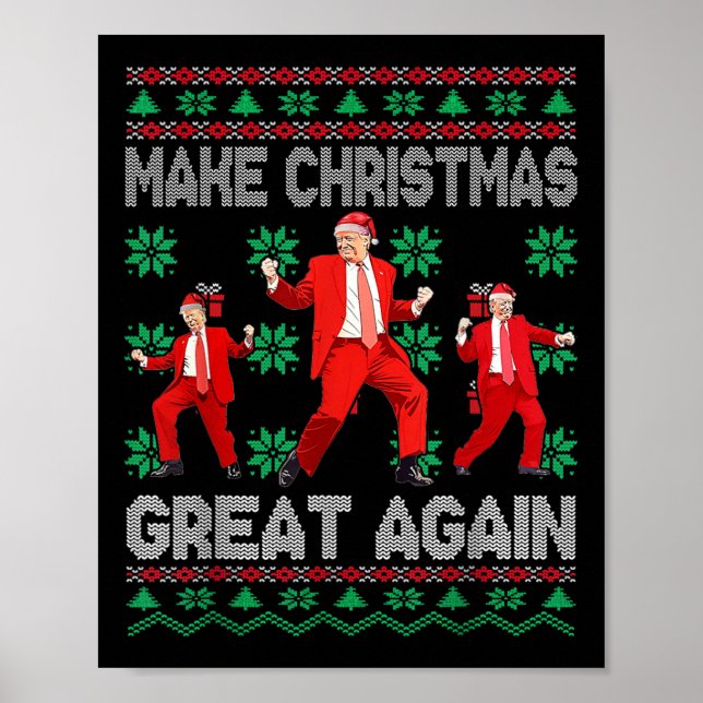 Gör julen Underbar igen, jultomten Dance Julafton Poster (Framsidan)