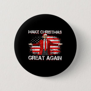 Gör julen Underbar igen, jultomten, Trump Julafton Knapp