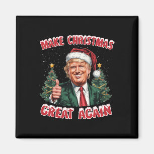 Gör julen Underbar igen, jultomten, Trump Julafton Magnet