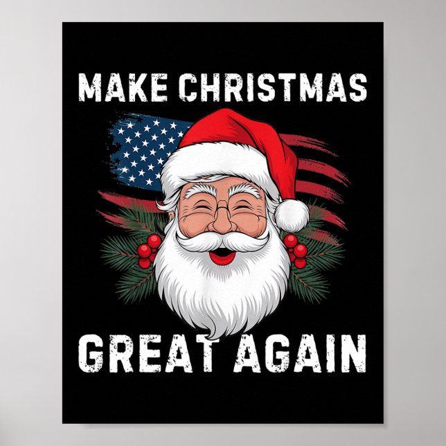 Gör julen Underbar igen, jultomten, Trump Julafton Poster (Framsidan)
