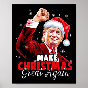 Gör julen Underbar igen, jultomten, Trump Julafton Poster