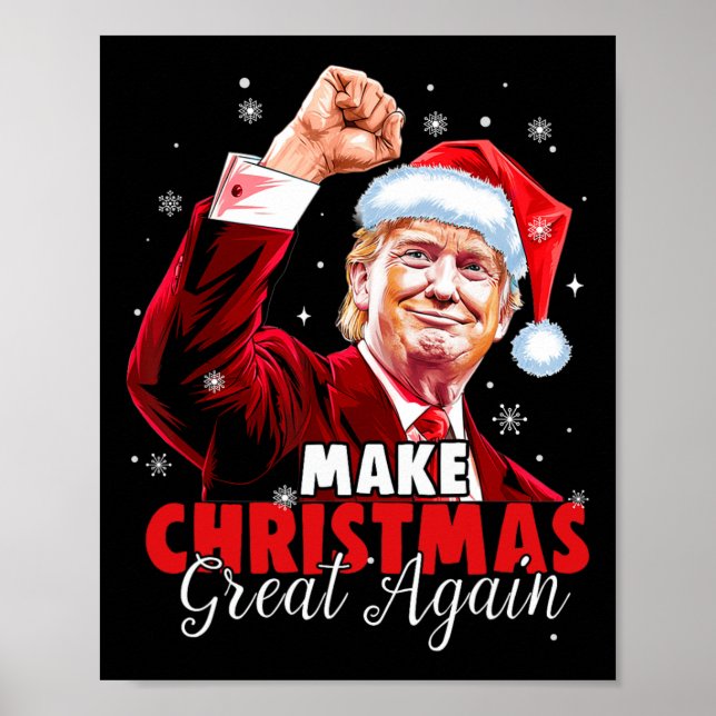 Gör julen Underbar igen, jultomten, Trump Julafton Poster (Framsidan)