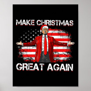 Gör julen Underbar igen, jultomten, Trump Julafton Poster