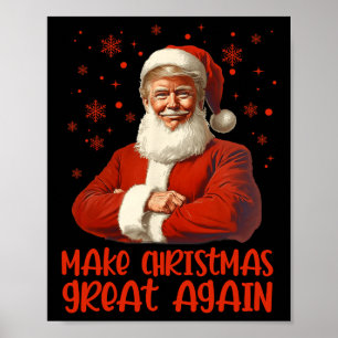 Gör julen Underbar igen, jultomten, Trump Julafton Poster