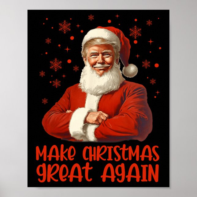 Gör julen Underbar igen, jultomten, Trump Julafton Poster (Framsidan)