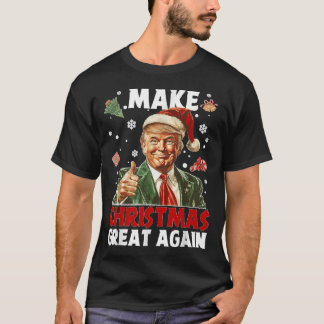 Gör julen Underbar igen, jultomten, Trump Julafton T Shirt