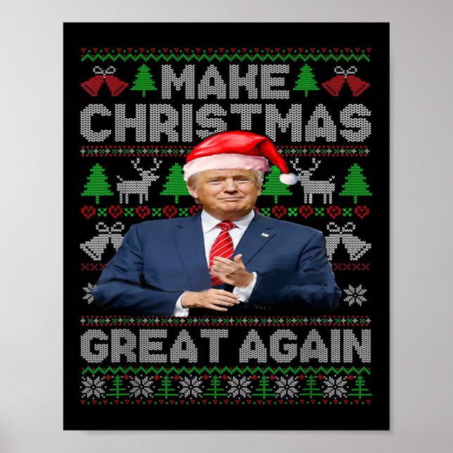 Gör julen Underbar igen, roligt, tomten X Poster (Framsidan)