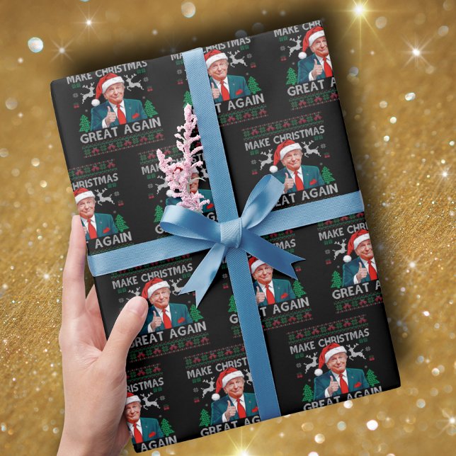 Gör julen Underbar igen, roligt Trump Julafton Presentpapper (Skapare uppladdad)