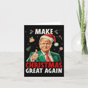 Gör julen Underbar igen, roligt Trump Julafton Snö Kort