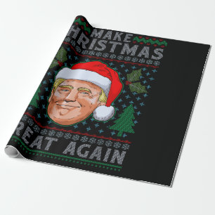 Gör julen Underbar igen, roligt Trump Ugly Julafto Presentpapper