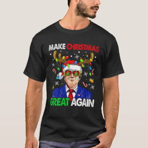 Gör julen Underbar igen, roligt Trump Ugly Kristus T Shirt