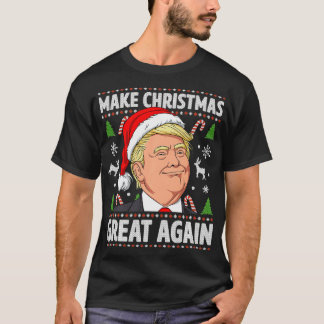 Gör julen Underbar igen, roligt Trump Ugly Kristus T Shirt