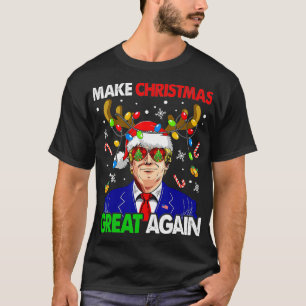 Gör julen Underbar igen, roligt Trump Ugly Kristus T Shirt