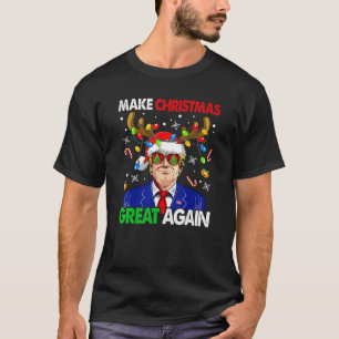 Gör julen Underbar igen, roligt Trump Ugly Kristus T Shirt