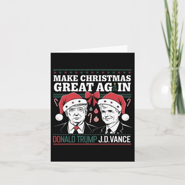 Gör julen Underbar igen till en trump Kort (Framsida)