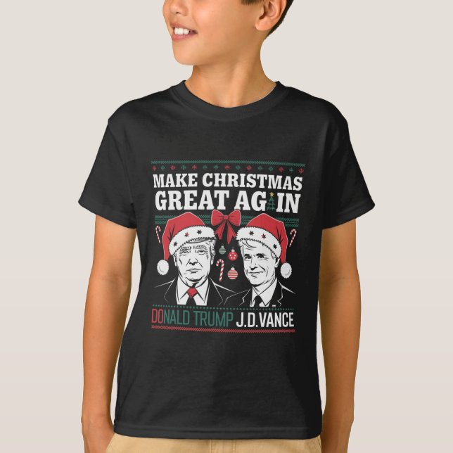 Gör julen Underbar igen till en trump T Shirt (Framsida)