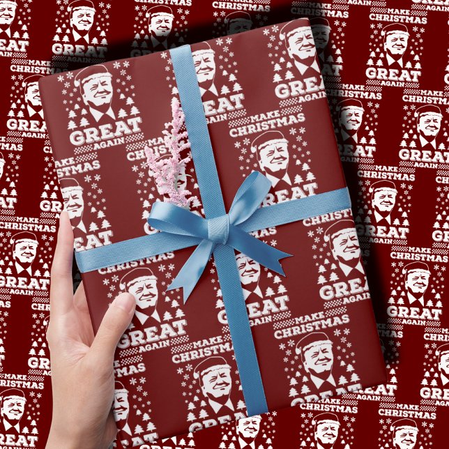 Gör julen Underbar igen till Trump Red Presentpapper (Skapare uppladdad)