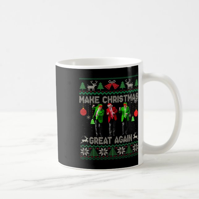 Gör julen Underbar igen, tomtrumpedunden Ugly Kaffemugg (Höger)