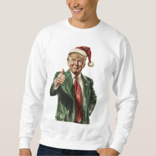 Gör julen Underbar igen, Trump jul Sweater Lång Ärmad Tröja
