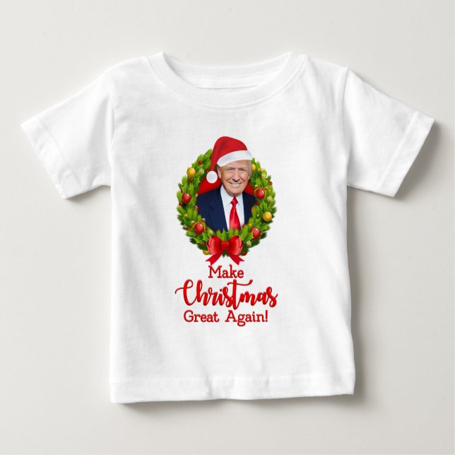Gör julen Underbar igen Trump MAGA-lustig gåva T Shirt (Framsida)