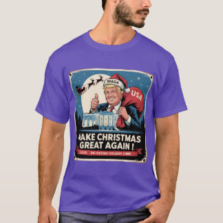 Gör julen Underbar igen Vintage Trump jul T Shirt