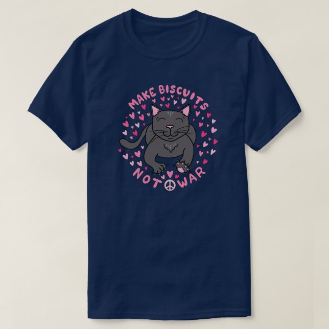 Gör kakor, inte krig T-shirt (Design framsida)